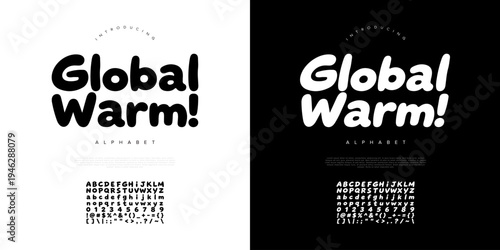 Global Warm playful bold display font with rounded comic style for kids birthday party and creative nursery design