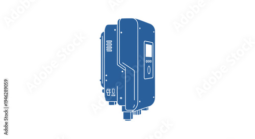 Blue Electric Meter Device for Measurement.