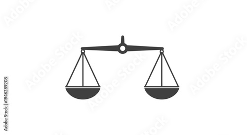 Simple Black and White Balance Scale.