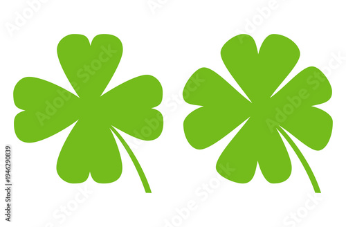 Clover leaf illustration in flat style. Clover leaf vector design symbolizes trust, hope, love, and good luck.	
