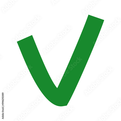 green check mark with data style, agree sign