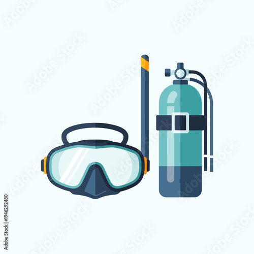 Scuba Diving Gear: Mask, Snorkel, and Air Tank - Underwater Adventure Equipment