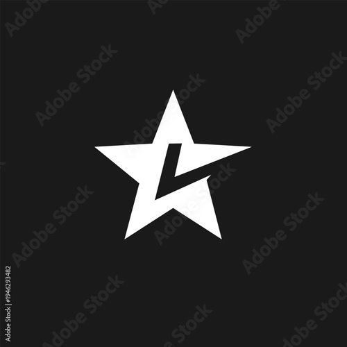 A modern and minimalist logo featuring a white five-pointed star with a checkmark seamlessly integrated into its negative space, symbolizing excellence and verified success.