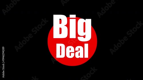 Big Deal Sale Badge with Bold Text – Promotional Marketing Label