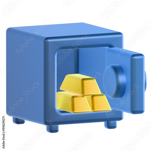 Safe box 3D icon