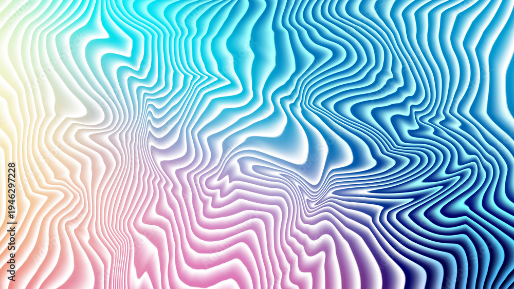 Fototapeta premium Abstract background featuring flowing wavy lines with a vibrant gradient of blue and pink tones