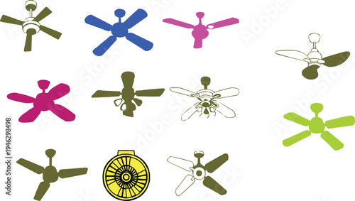 Each fan has a unique appearance, which may include different shapes, blade styles, and decorative elements. This diversity highlights creativity in fan design and allows for personal expression