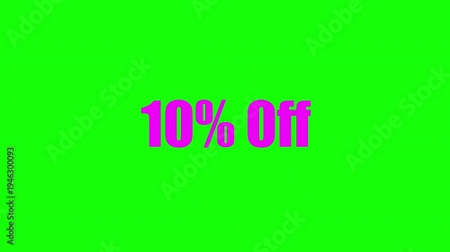 10 Percent Off Text on Green Background – Simple Sale Promotion Design
