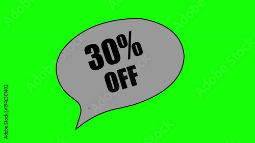 30 Percent Off Discount Speech Bubble – Promotional Sale Banner