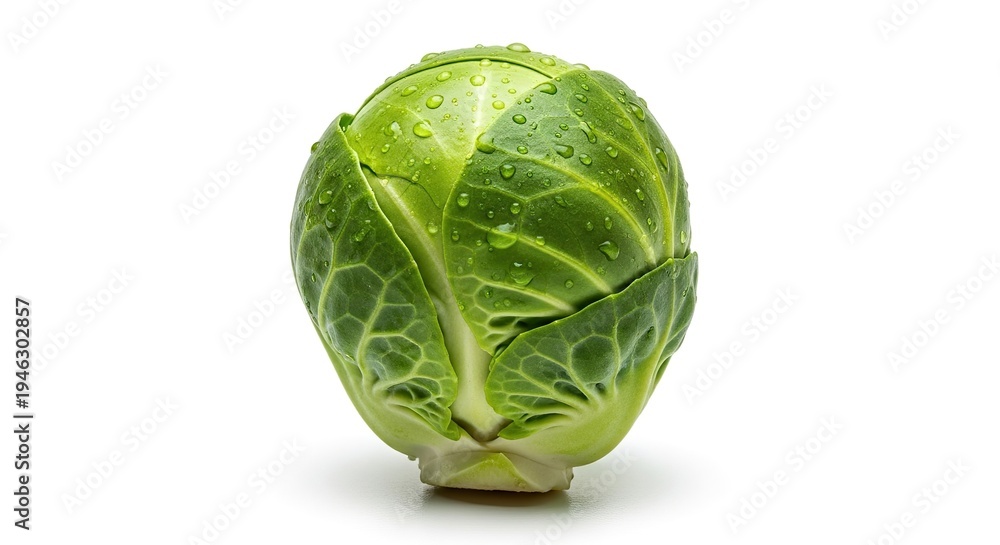 Fototapeta premium Fresh green cabbage isolated on white background