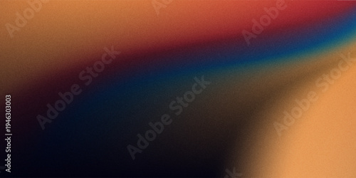 Dark blue orange red grainy texture background