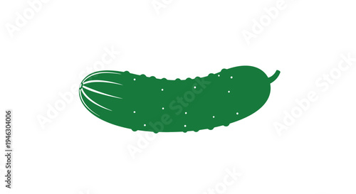 Green Cucumber Vegetable Fresh Produce Illustration.