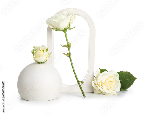 Decorative podiums with bea...