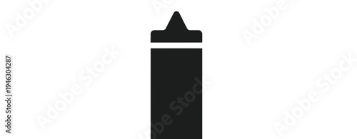 Black Lipstick Tube with Cap.