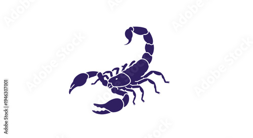 Scorpion Icon in Dark Blue Color.