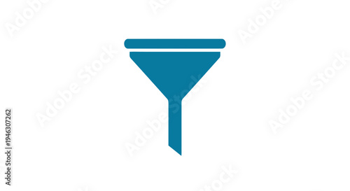Blue Funnel Icon Kitchen Utensil.