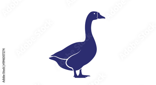 Simple Illustration of a Goose Bird.