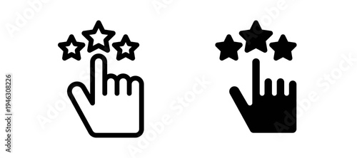 Customer loyalty icon in black color for website or app.