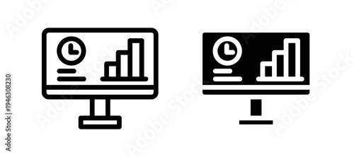 Dashboard icon in black color for website or app.