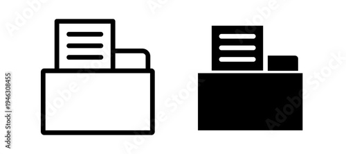 File icon in black color for website or app.