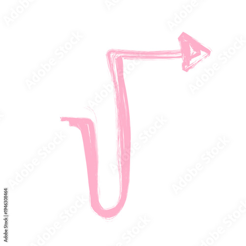 cute colorful crayon arrows on white background