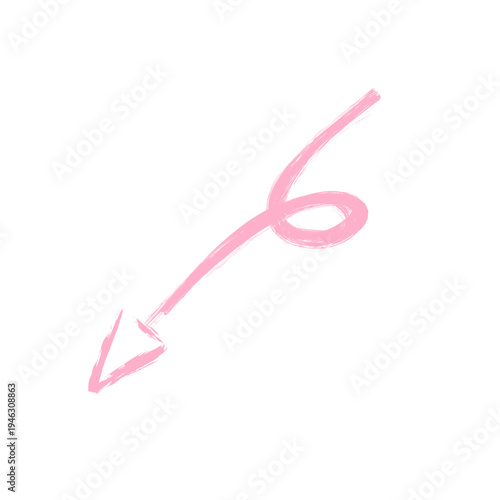 cute colorful crayon arrows on white background