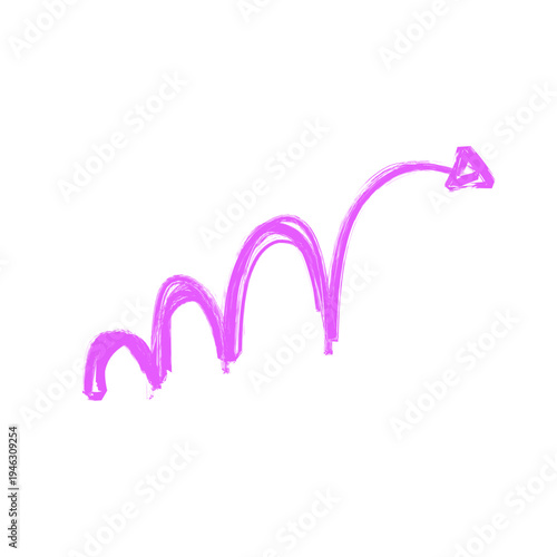 cute colorful crayon arrows on white background