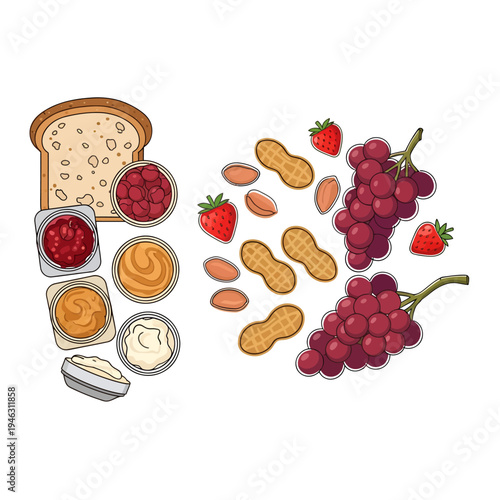 Celebrating National Peanut Butter and Jelly Day with fresh fruits and snacks