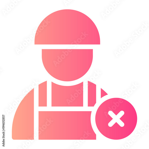 delete gradient icon