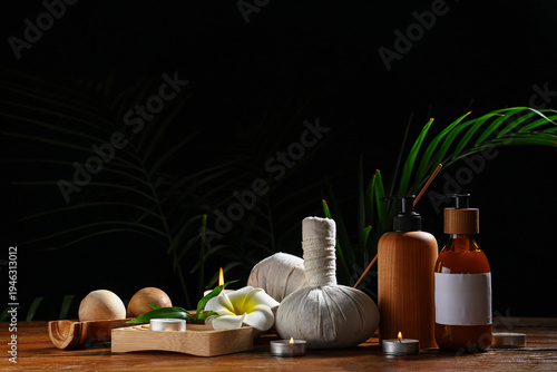 Spa supplies on table again...