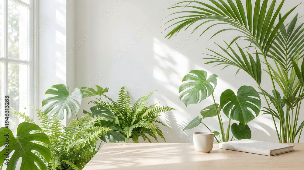 Fototapeta premium palm tree in a modern office