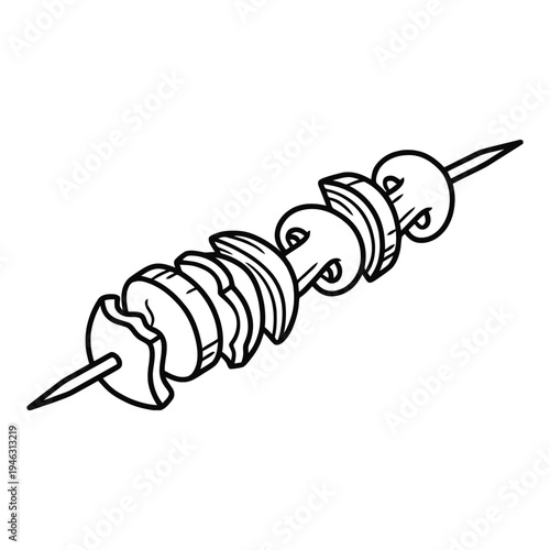 Delicious skewered meat for a tasty barbecue