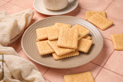 Plate with tasty sweet cook...