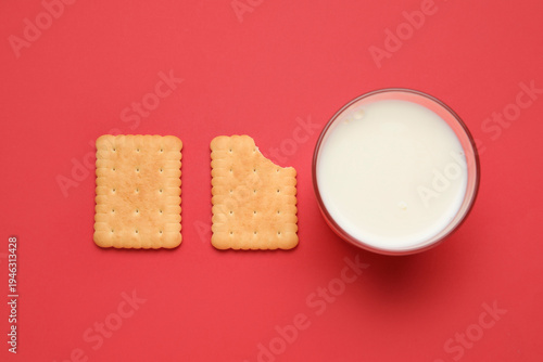 Tasty sweet cookies and gla...