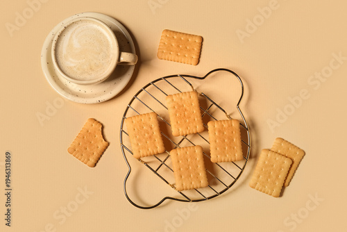 Stand with tasty sweet cook...