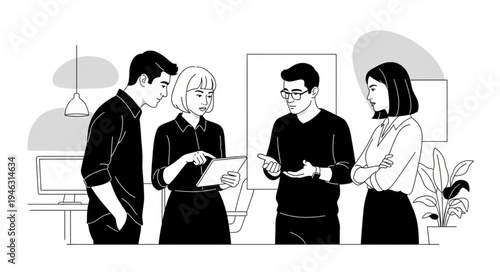 business woman and man