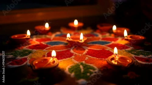 Diwali festival lights and decorations.