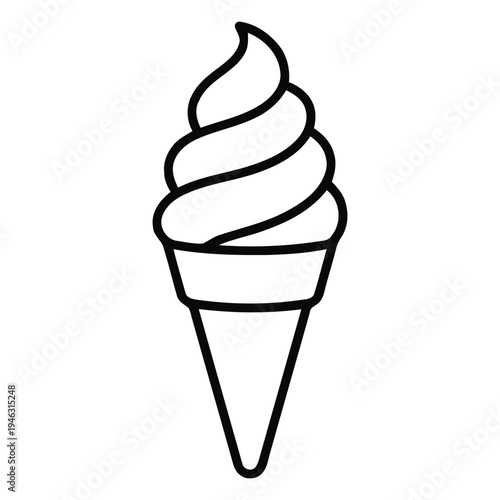 Delicious ice cream cone treat
