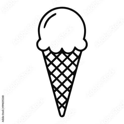 Delicious ice cream cone treat