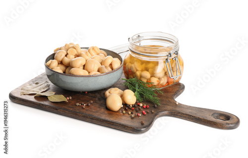 Bowl and jar with tasty can...