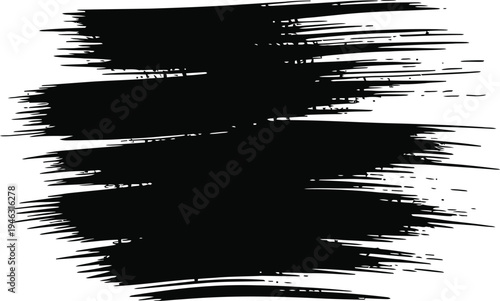 Black brush strokes on white background for design and artistic projects
