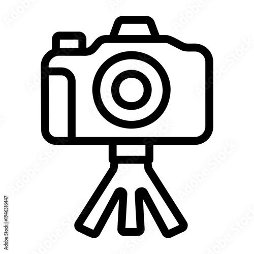 Vlogging camera Line Icon