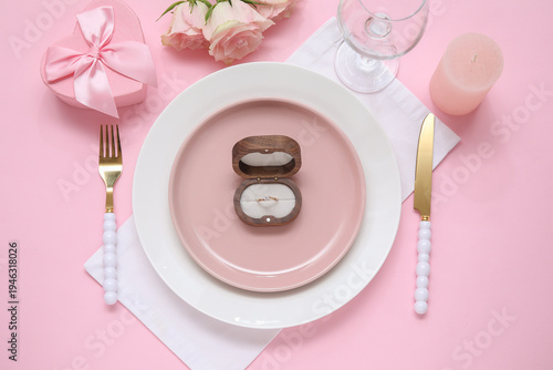 Beautiful table setting wit...