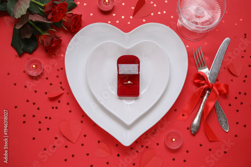 Beautiful table setting wit...