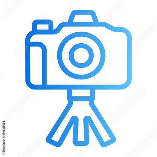 Vlogging camera Line Gradient Icon
