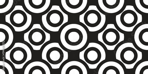 Abstract Circle Ornament Seamless Background Design