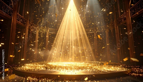 Wallpaper Mural Shower of Golden Coins in Light. Torontodigital.ca