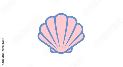 Shell Vector Illustration, Flat Design, Coastal Theme, Ocean Icon, Summer Graphic