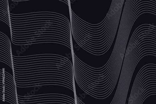abstract wave lines pattern on black background.eps