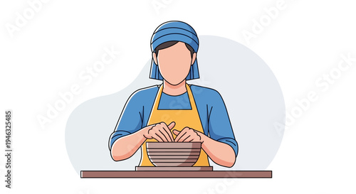 Woman Mixing Ingredients in Bowl Preparing Food.
